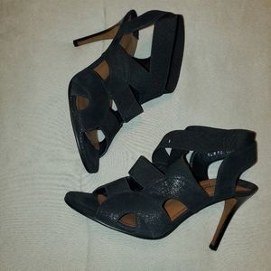 Donald J Pliner Heeled Sandals Metallic Black Size 7